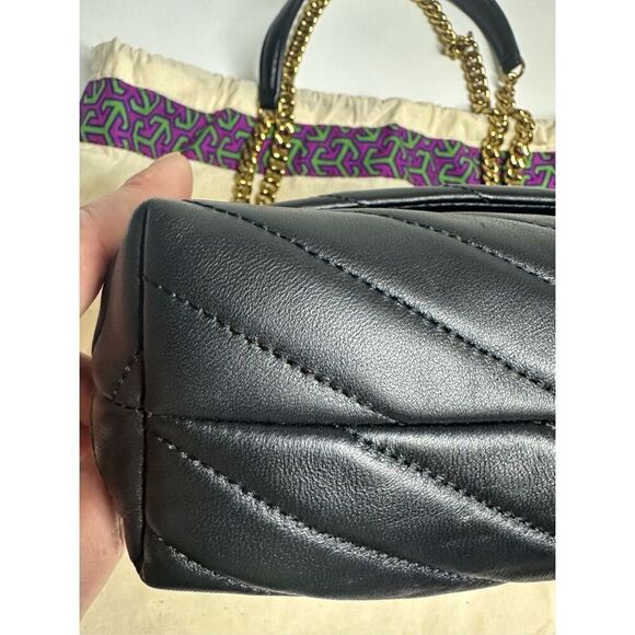 NWOT TORY BURCH KIRA SMALL CHEVRON BAG IN BLACK - Picture 6 of 16